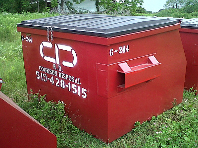 Front Loader Bin Rental in Canfield, Ontario